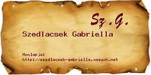 Szedlacsek Gabriella névjegykártya