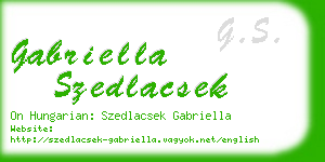 gabriella szedlacsek business card